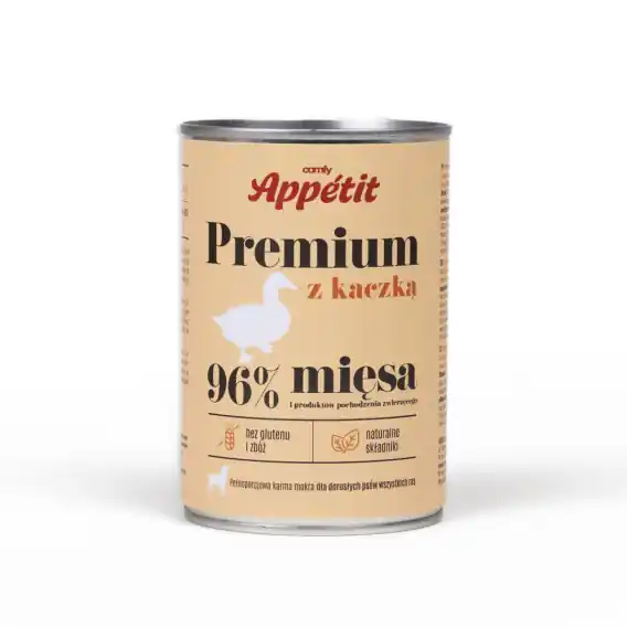 Zamów teraz Comfy Appetit Premium z kaczką 400g puszka mokra karma dla psa